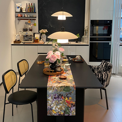 法式复古桌旗氛围感轻奢高级感防水茶台几布定制长条布床旗