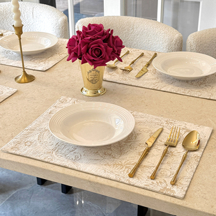 【莫里斯】法式餐垫高级感下午茶小清新氛围感餐碗盘垫布定制