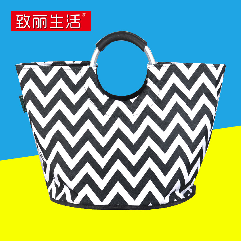 致丽生活脏衣篮折叠布艺收纳筐衣物玩具整理牛津布浴室防水洗衣篮