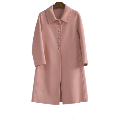 轻奢全澳毛双面呢女士纯色大衣