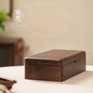 木质印章印泥一体收纳盒印章盒收纳盒高档精致手串收纳盒小盒子