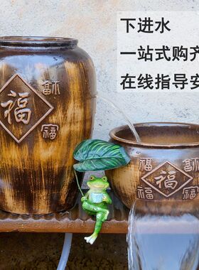 顺水静鱼缸过滤瀑布流水