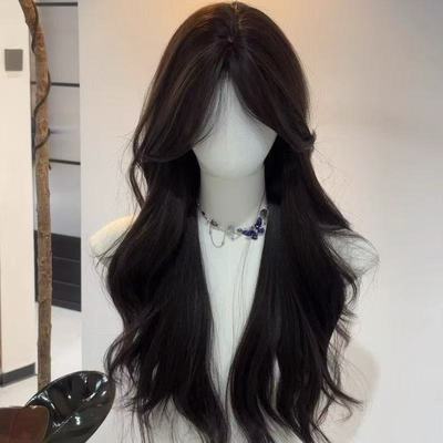 假发女长发黑茶色气质自然
