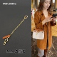 法朵 适用于herbagMINI皮插扣包带金属链条包锁皮插片配件