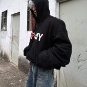 双面穿迷彩棉服GRAILZ LEARL廓形面包服反穿连帽卫衣军绿拉链夹克