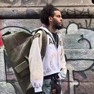 GRAILZ LEARL PROJECT G/R纽约限定水洗解构拼接连帽印花卫衣外套