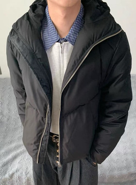 DONGXU 自主“暗纹雕花”70白鸭绒 260g 填充防水面料连帽羽绒服