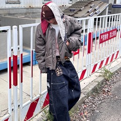 Grailz LEARL PROJECT 25FWG/R无领破坏解构拼接bomber棉服夹克男