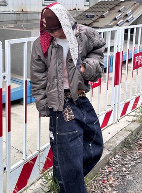 Grailz LEARL PROJECT 25FWG/R无领破坏解构拼接bomber棉服夹克男