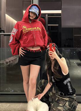 GRAILZ LEARL PROJECT G/R水洗解构拼接连帽刺绣印花卫衣外套男女