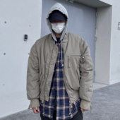清仓 秋冬上衣男飞行夹克重磅外套双面棉服 新款 GRAILZ LEARL