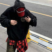 LEARL PROJECT GRAILZ R水洗做旧勋章徽章廓形连帽卫衣外套帽衫