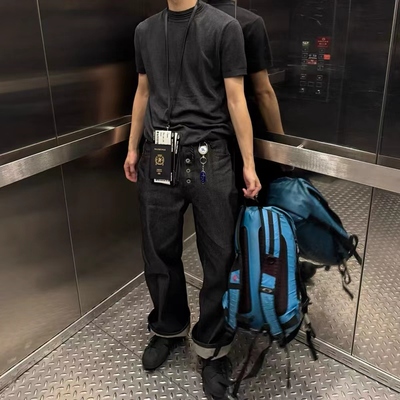 14oz原色康龙面料牛仔裤