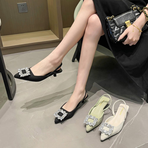 包头凉鞋女夏季仙女风细跟高单鞋