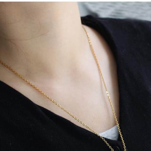 佛牌链金色毛衣链不掉色