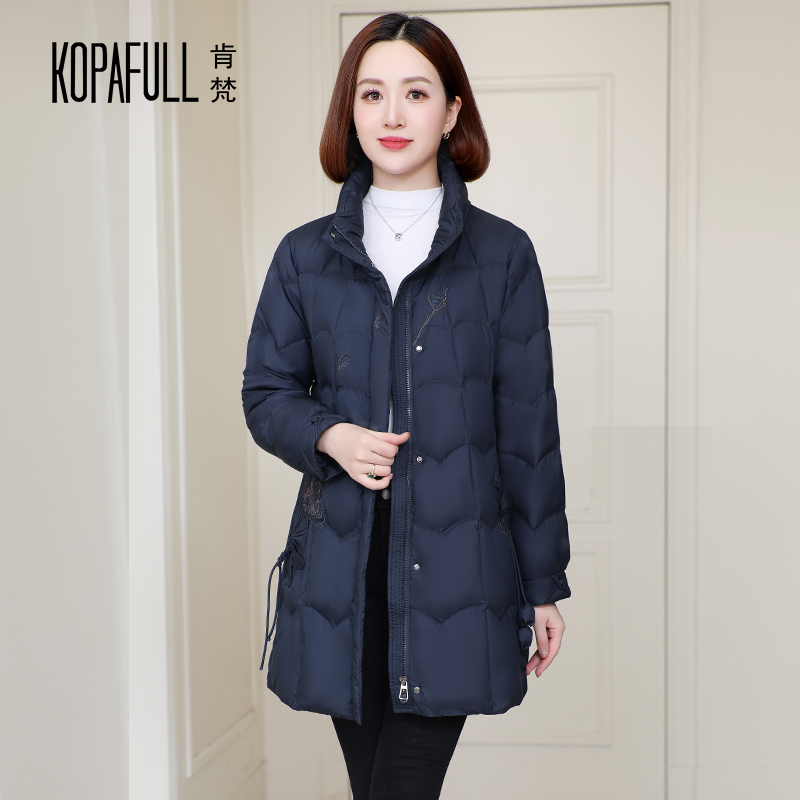 宽松民族风鹅绒羽绒服妈妈装