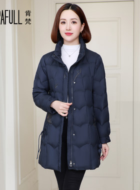 宽松民族风鹅绒羽绒服妈妈装