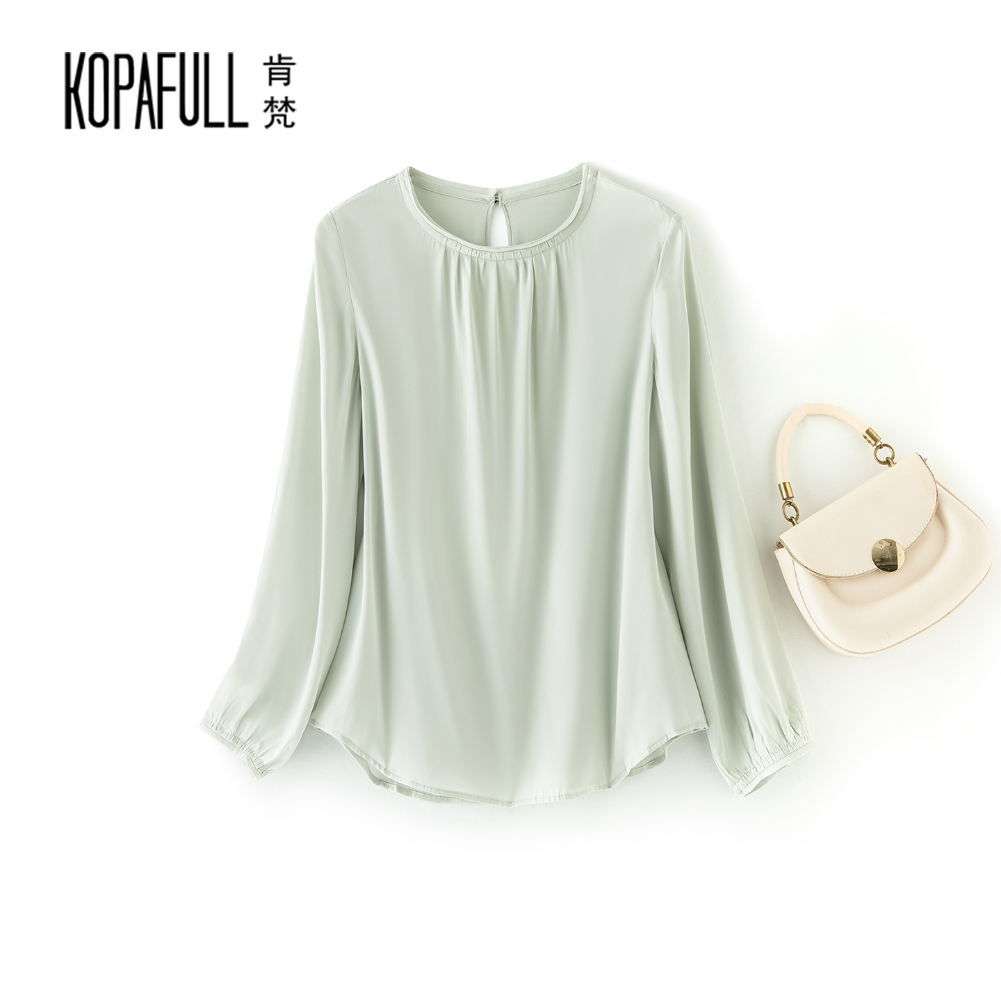 优雅真丝衬衫女长袖通勤蚕丝上衣