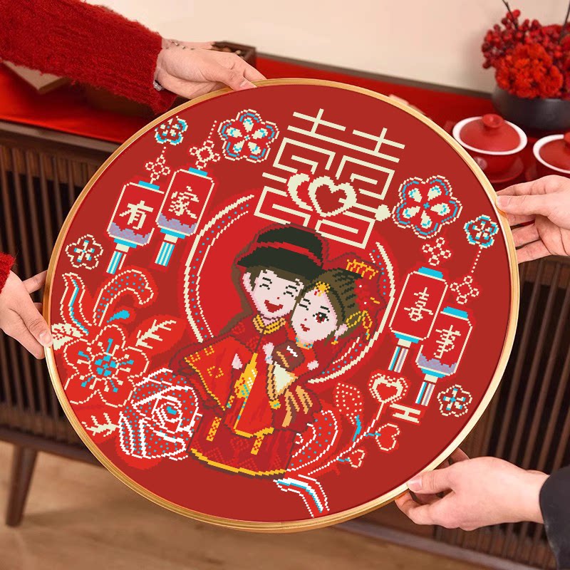 新款婚礼百年好合客厅挂画简约
