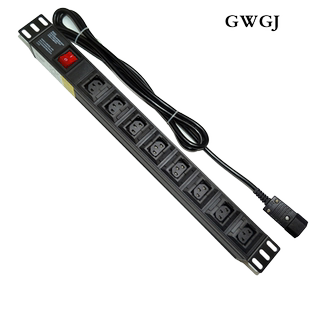 PDU机柜电源插座C14输入8位C13防脱落插孔输出UPS外展带开关排插