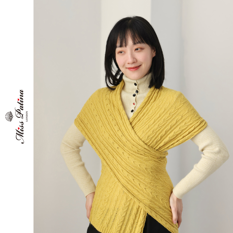 MP秋冬胡须猫针织毛线德绒围巾