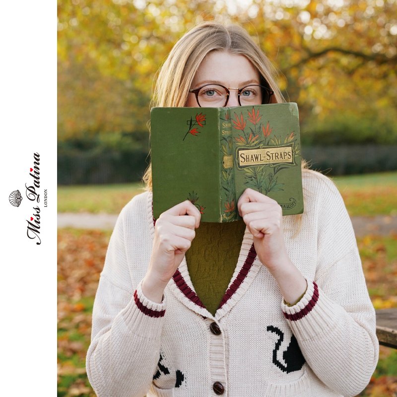 MP英伦复古原创设计复活款学院风猫咪图案青果领针织开衫毛衣宽松