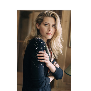 MP英伦复古原创设计 优雅气质修身显瘦柔软长袖针织连衣裙打底裙