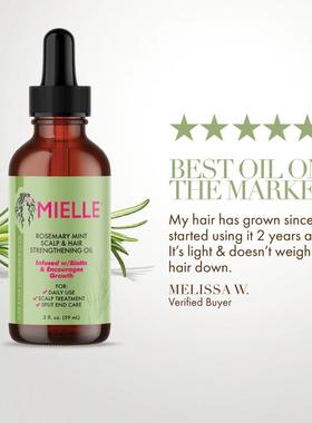 跨境爆款Mielle Organic Rosemary Oil Mint Scalp Hair护发精油