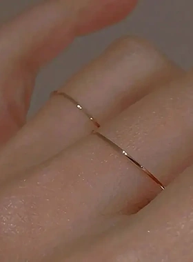 款极细素圈光面女关节戒指件套