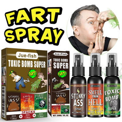 -Smelly Fart Spray Poop Hell Bomb Flavour April Fool's Day T