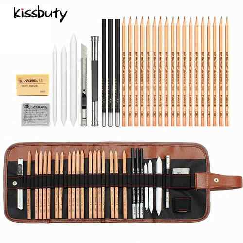 29Pcs Sketch Pencil Set Professional Drawing Pencils Bags Po