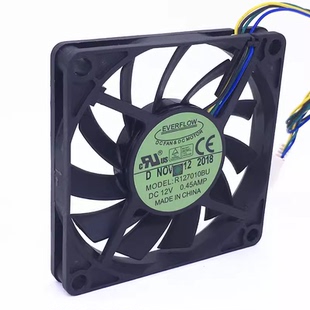 0.45A 7CM R127010BU 7010 4線pwm超薄靜音散熱風(fēng)扇 12V EVFLOW
