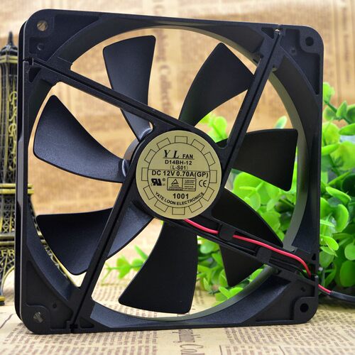 Y.L.FAN 悦伦/耐福 14cm 14025 电源风扇 D14BH-12 静音 散热风扇