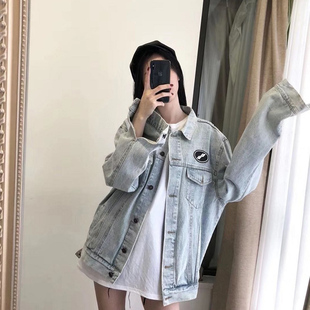 张智研 牛仔外套女2019新款秋季韩版宽松bf休闲工装ins夹克上衣潮