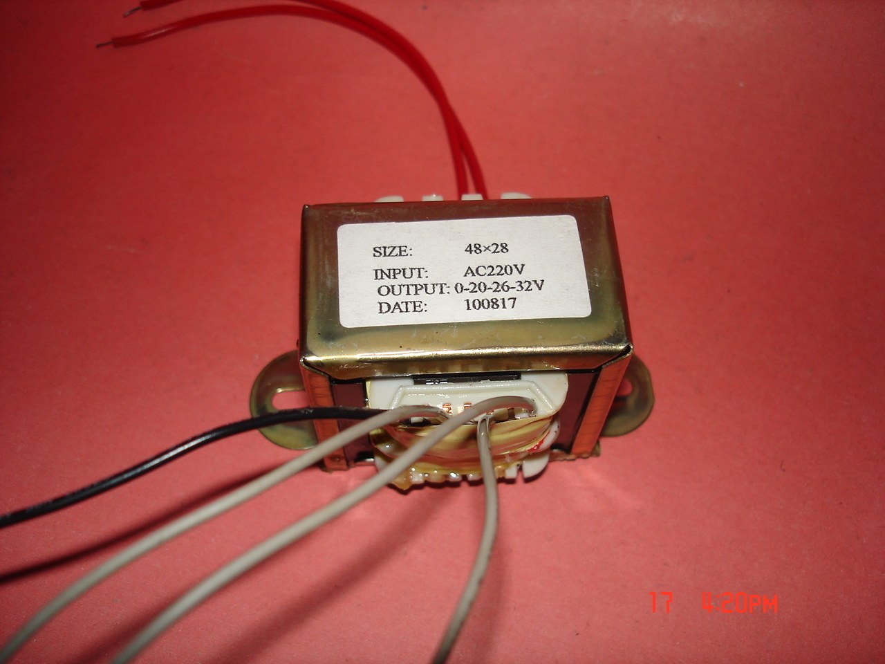 特殊规格12W220V转0-20V-26V-32V/0.32A多抽取式变压器EI48×28