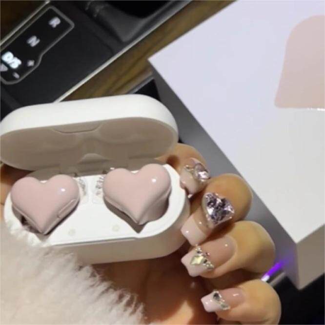 官方正品日本heartbuds心形爱心可爱女生入耳式无线蓝牙耳机粉色