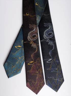 【霖悦君】月龙吟原创JK/DK领带男制服衬衫小物百搭提花领结女 正