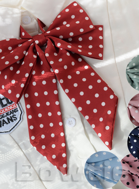 新款时尚蝴蝶领结jk制服衬衫搭配学生甜美可爱领花波点青春学院风