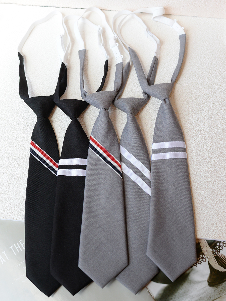 免打短款小领带灰色黑色jk衬衫