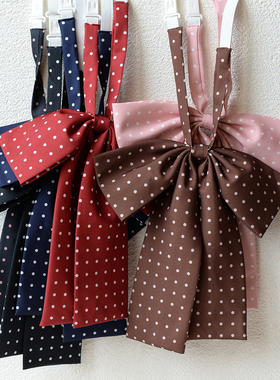 大大长柄领结波点气质学院风领花可爱jk配饰学生女制服领带青春潮