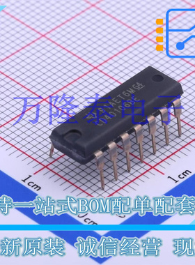 CD40106BE PDIP-14 非门, 施密特触发 6门 1输入 6.8mA 3V至18V