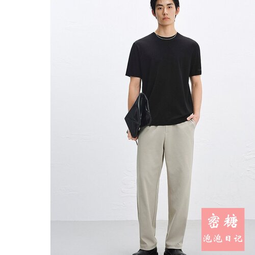 太平鸟夏季休闲修身短袖T恤