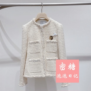 MWGC40505 摩萨克女装2026年春季新款小香风轻奢短外套纽扣休闲潮