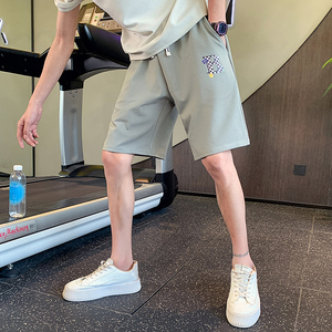夏季青年男生潮流直筒休闲裤2025新款印花短裤男C208-6750-特P38