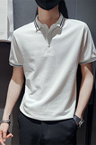 社会小伙夏季男士翻领Polo衫时尚百搭纯色修身T恤C203-8804-P58，男装T恤，电商C208