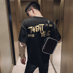 春季青年小伙社会人网红款休闲男士假两件卫衣C203-Y1808-P60控88，男装卫衣，电商C208