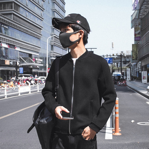2026秋季新款潮流宽松男装休闲立领棒球服毛呢夹克外套男春秋薄款图片