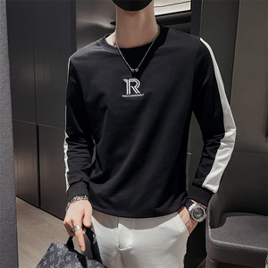 2026春秋季男士新款圆领套头卫衣字母刺绣休闲上衣C203-5205-P58，男装卫衣，电商C208