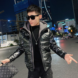 社会小伙冬季假两件连帽羽绒服修身外套男C203-5113R-特P178控248，男装羽绒服，电商C208