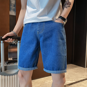 精神小伙夏季男士纯色牛仔短裤时尚潮流直筒五分裤C203-6001-P35，男装牛仔裤，电商C208